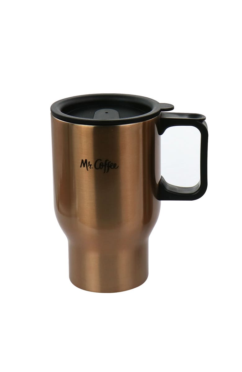 Mr. Coffee 2 Piece Thermal Bottle and Travel Mug, Alternate, color, Metallic Rust/Copper