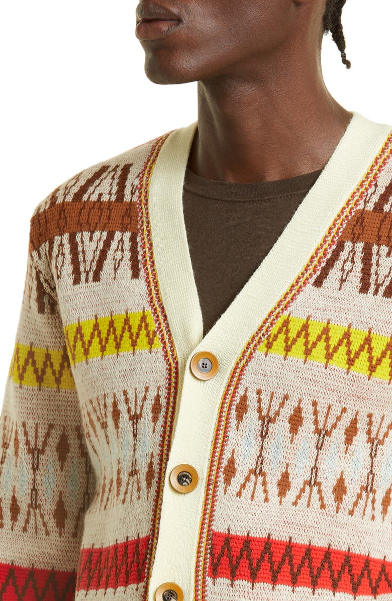 Wales Bonner Gender Inclusive Orchestra Wool Blend Cardigan, Alternate, color,