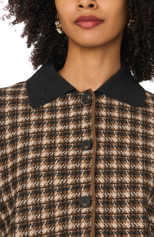 1.state Plaid Button Front Jacket In Medium Heather Grey