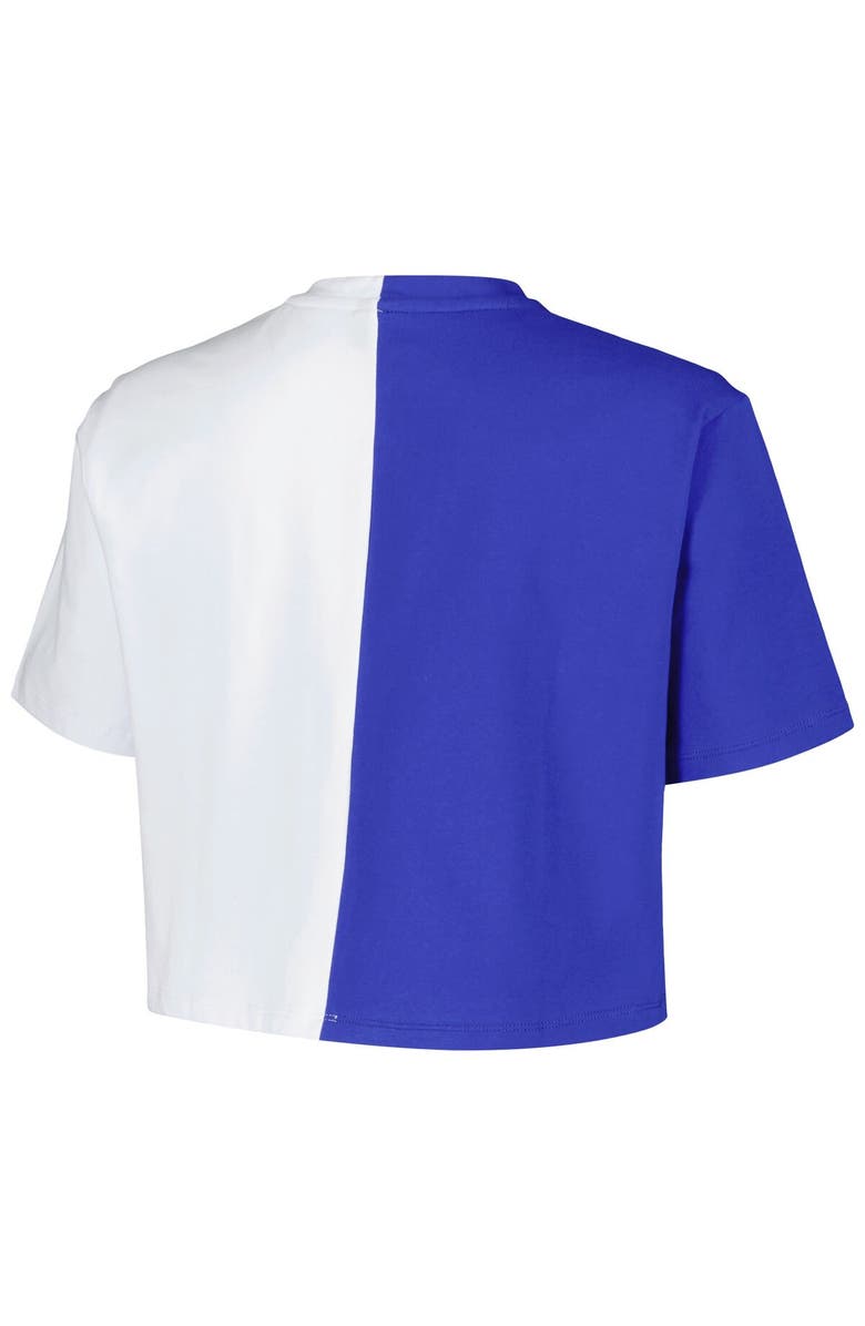 Hype and Vice Women's Hype and Vice Royal/White Kentucky Wildcats Color Block Brandy Cropped T-Shirt, Alternate, color,