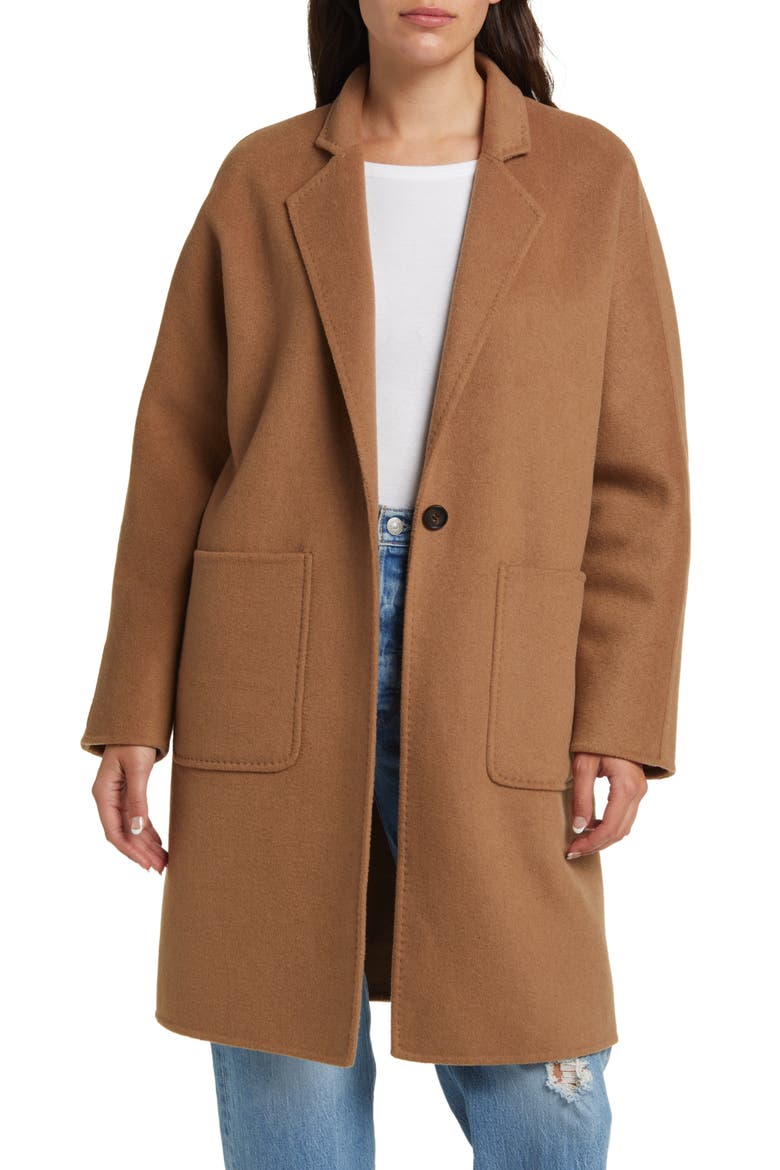 Everest Wool Blend Coat, Main, color, CAMEL