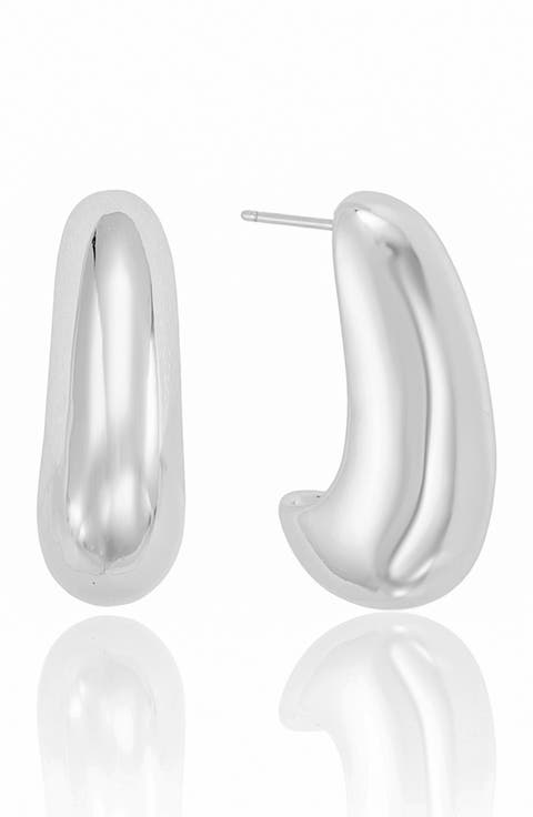 Smooth Half Hoop Earrings