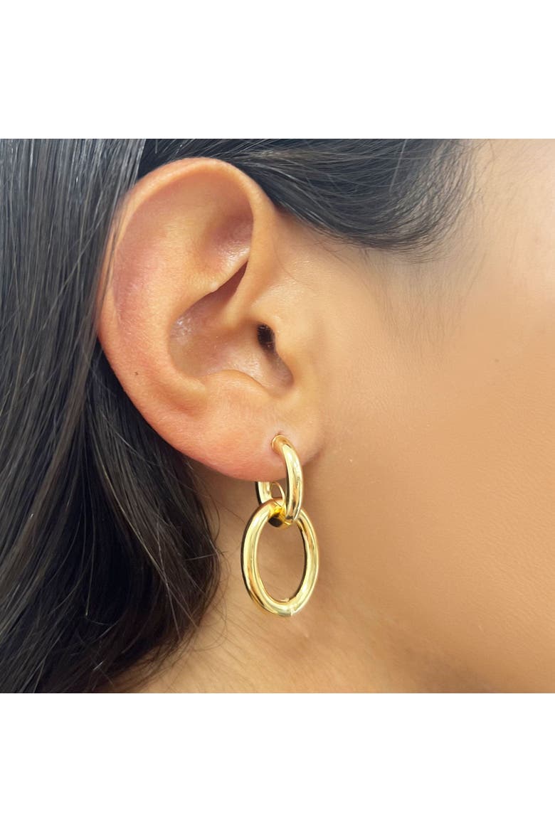 Double Oval Link Drop Earrings, Alternate, color, Yellow Gold