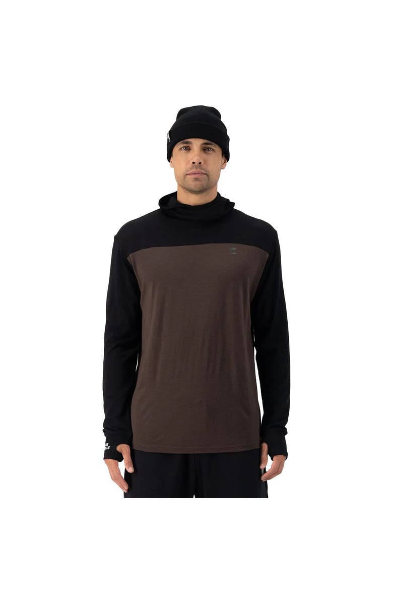 Mons Royale Yotei Powder Hoodie - Men's, Main, color, Cedar/Black
