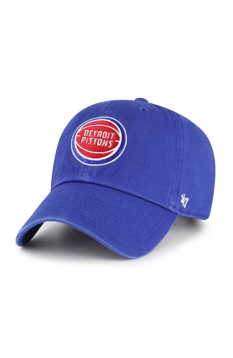 '47 Men's '47 Blue Detroit Pistons Team Logo Clean Up Adjustable Hat, Main, color, Royal