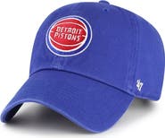 '47 Men's '47 Blue Detroit Pistons Team Logo Clean Up Adjustable Hat