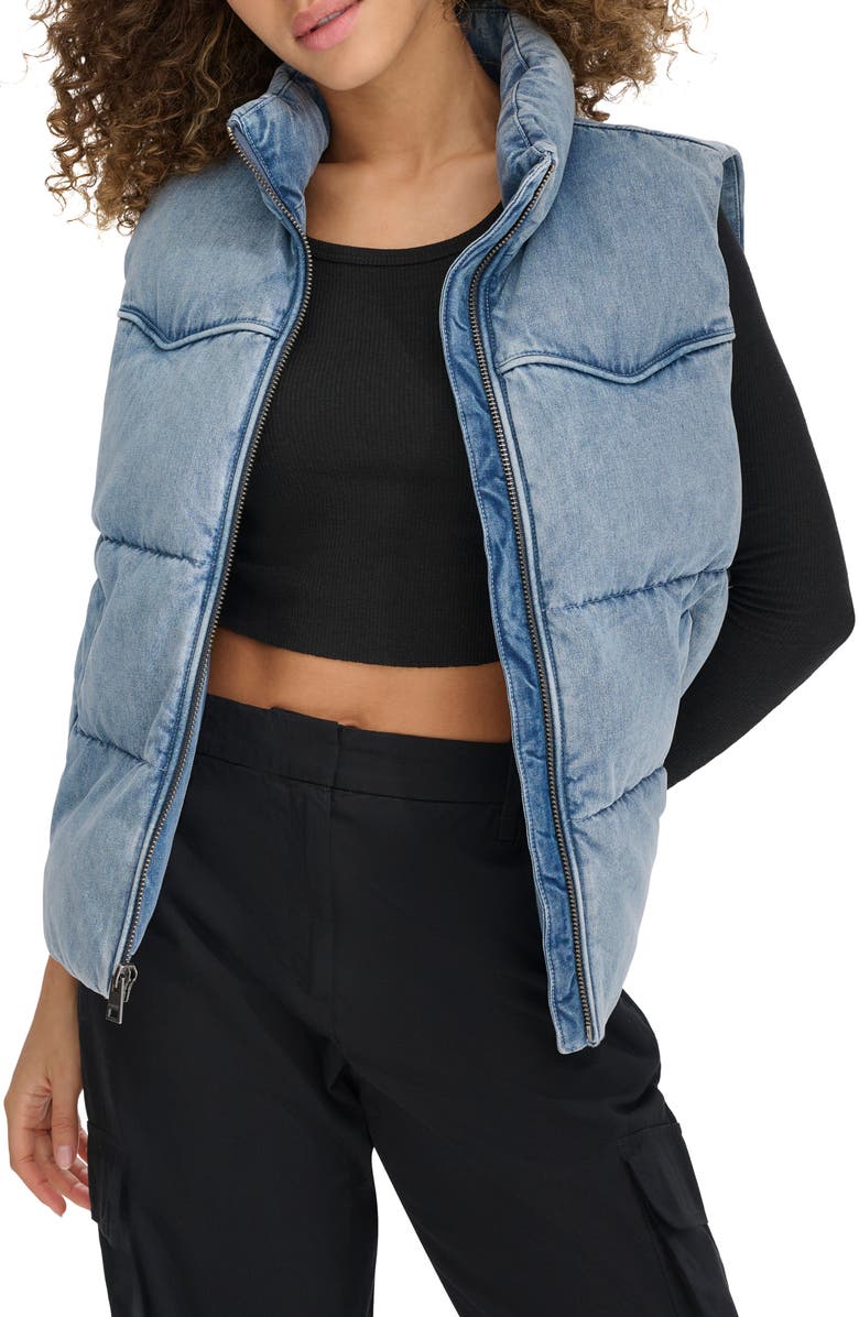 Levi's<sup>®</sup> Arcuate Denim Puffer Vest, Main, color,