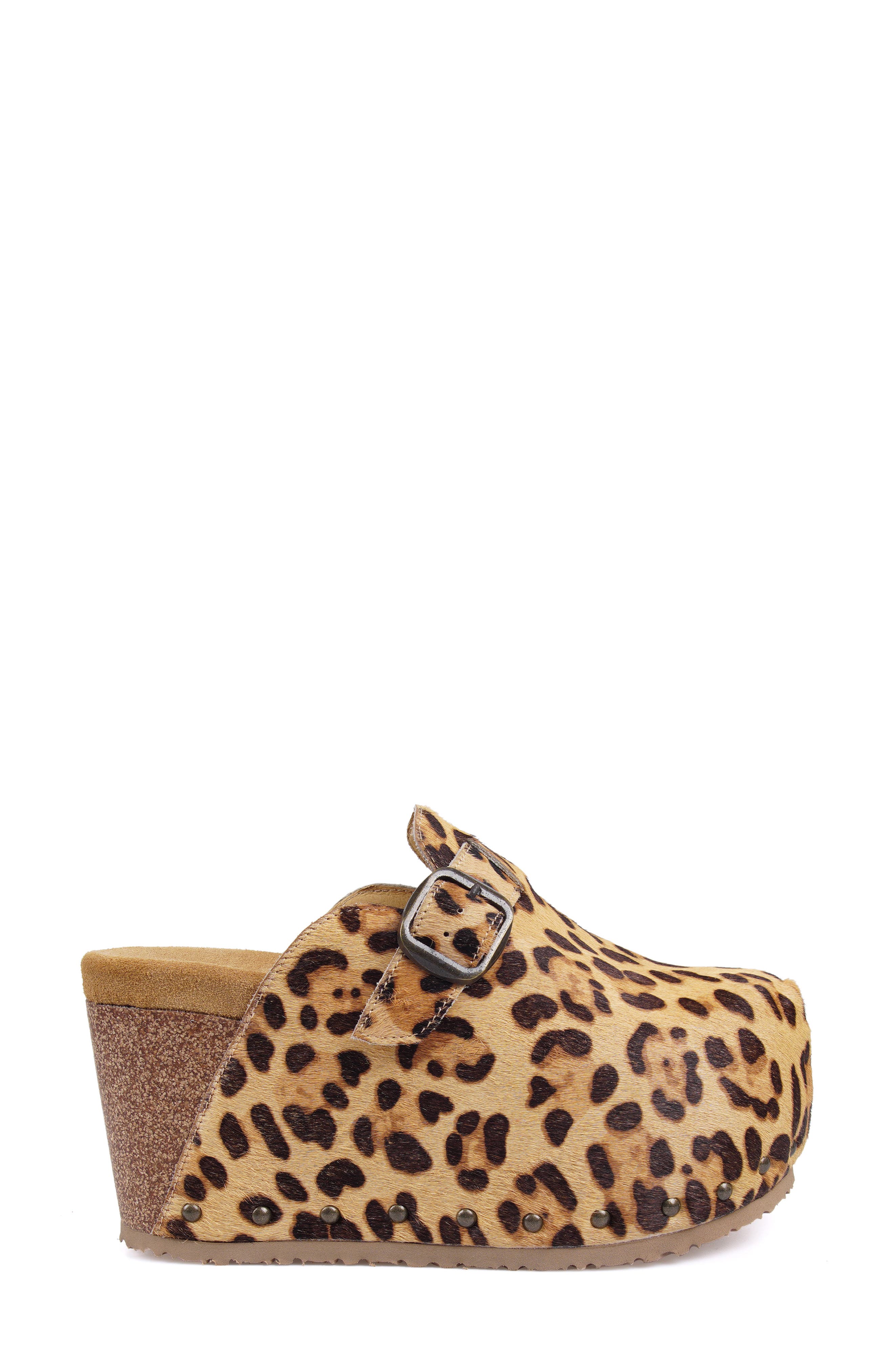Cuna Platform Clog, Alternate, color, LEOPARD CALF HAIR