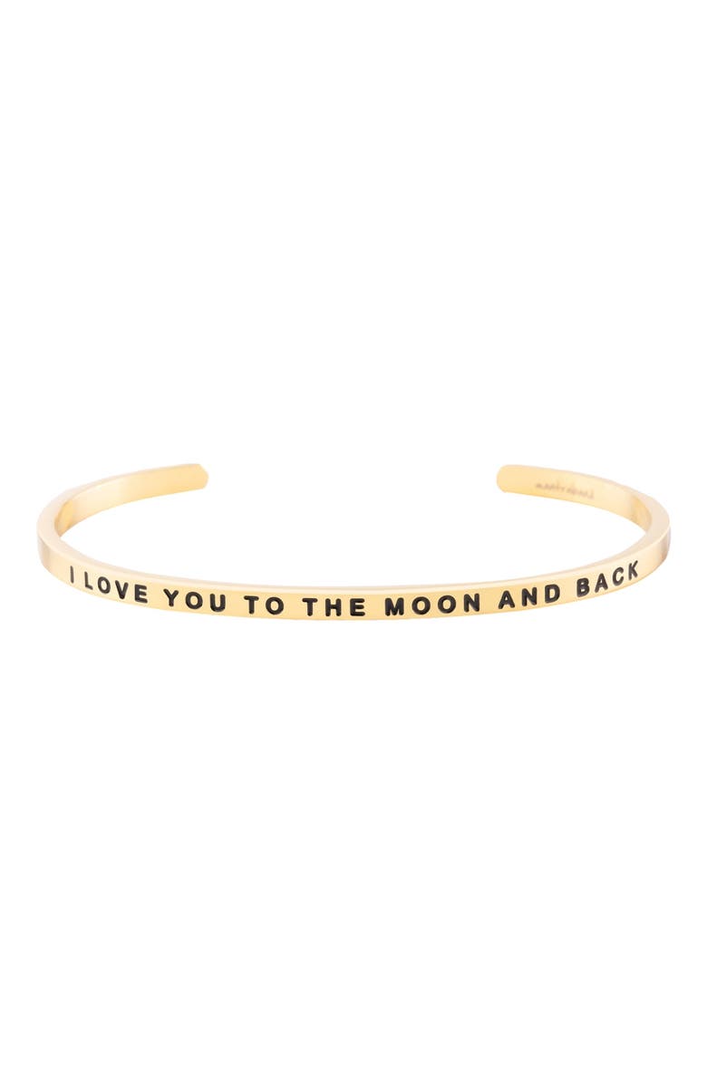 Mantra To The Moon And Back bracelet, Main, color, Yellow Gold