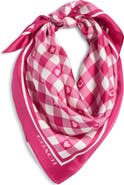 COACH Gingham Play Silk Scarf
