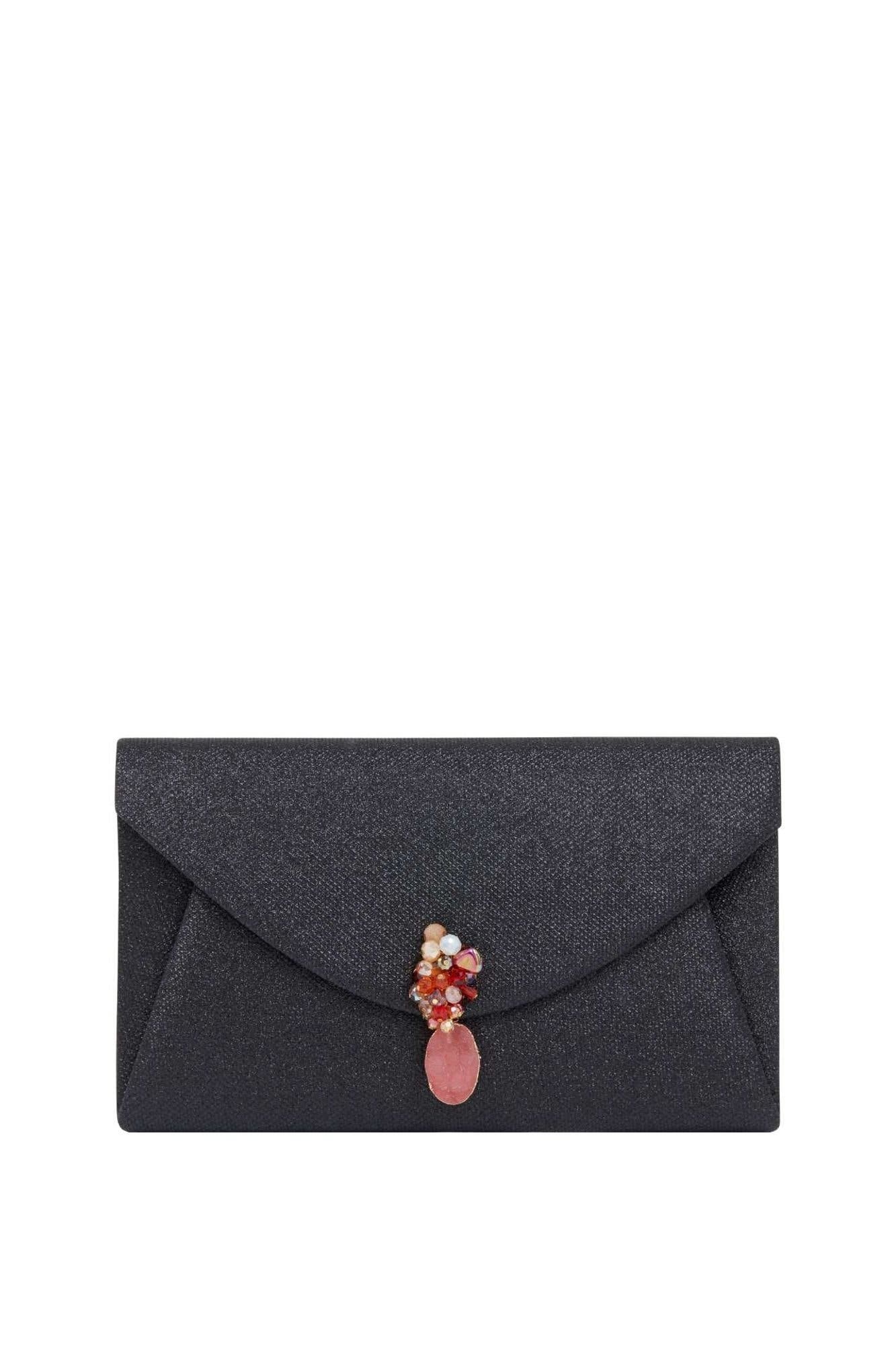 Mabel Oversized Envelope Clutch, Alternate, color, Black
