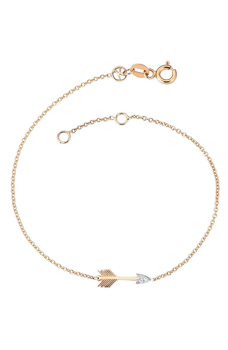 Kismet by Milka Arrow Bracelet with Diamonds, Main, color, 