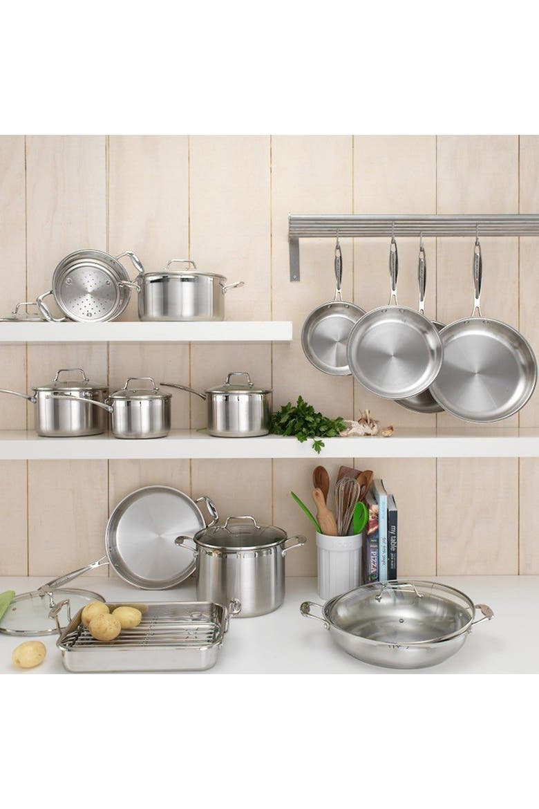 iconiX™ 7.6 Qt Stockpot with Lid, Alternate, color, SILVER