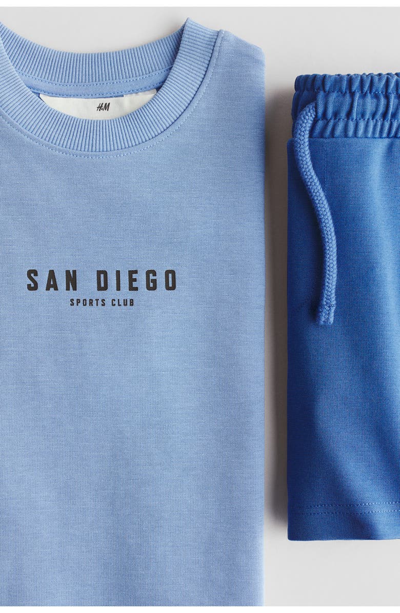 H&M 2-piece T-shirt And Sweatshorts Set, Alternate, color, 