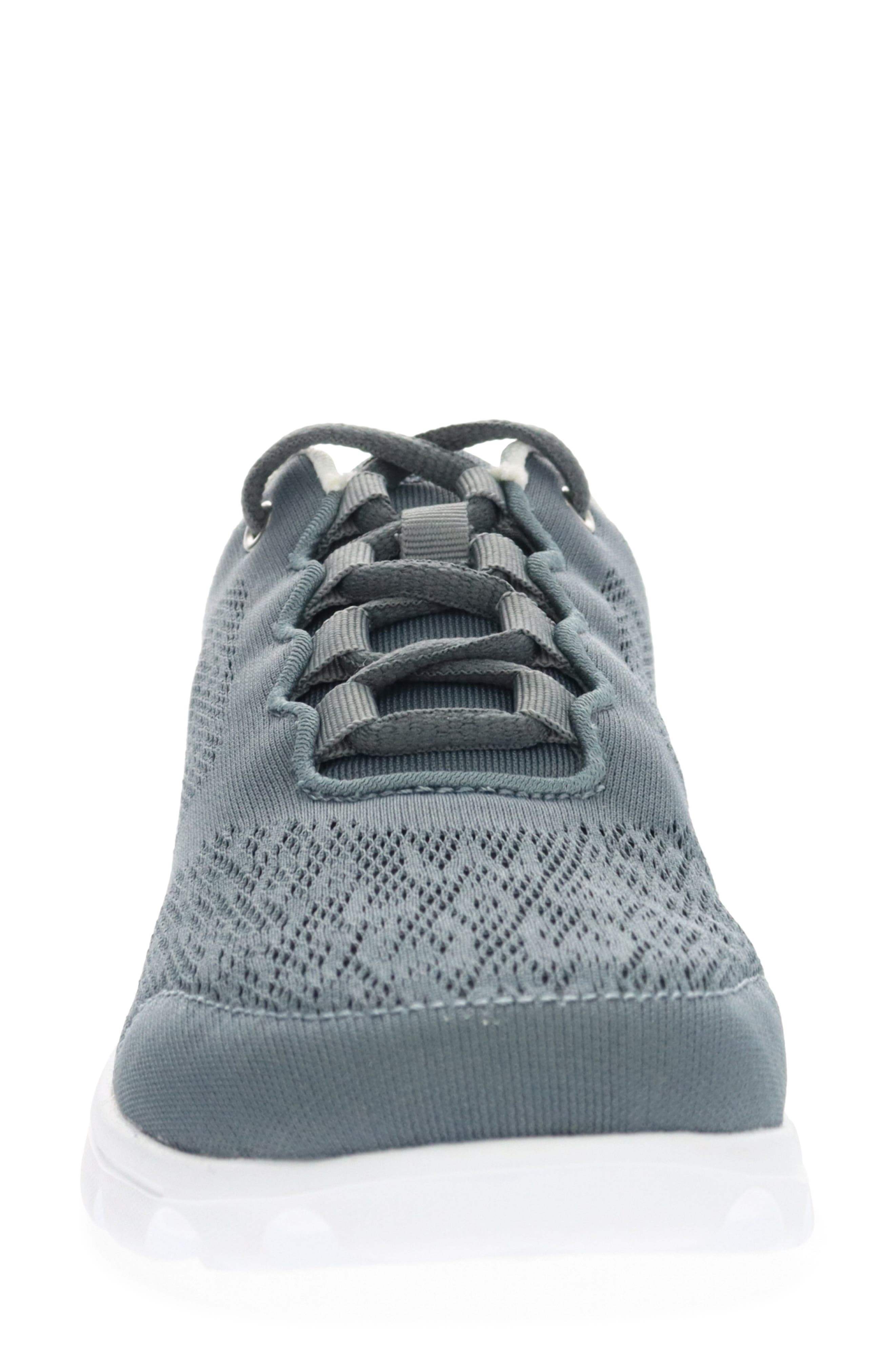 Propét TravelActiv Knit Lace-Up Sneaker, Alternate, color, Cape Cod Blue