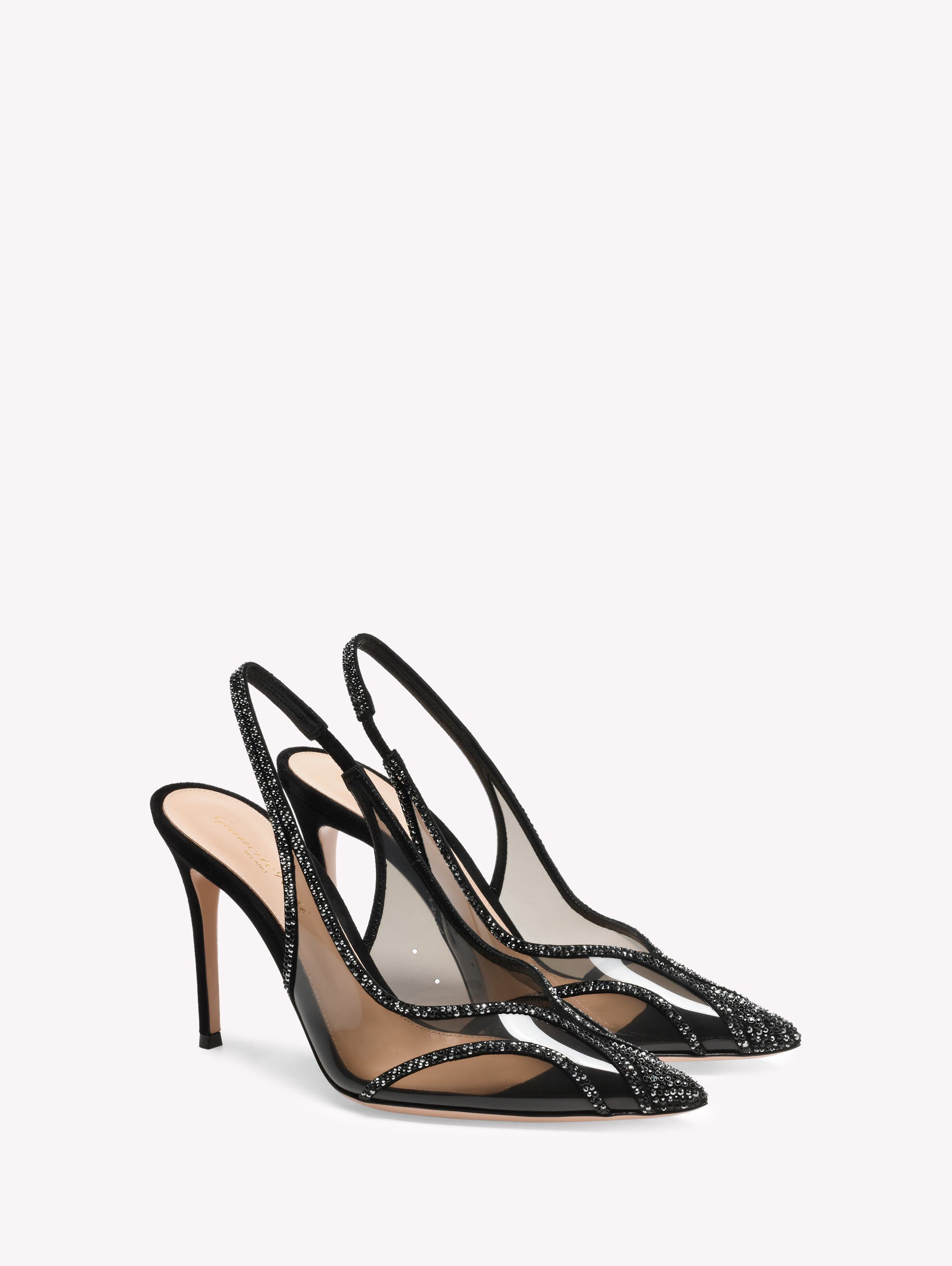 Gianvito Rossi Brenda Pump, Alternate, color, Black Suede And Tpu