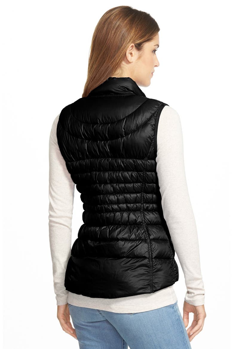 Packable Reversible Down & PrimaLoft® Vest, Alternate, color, BLACK