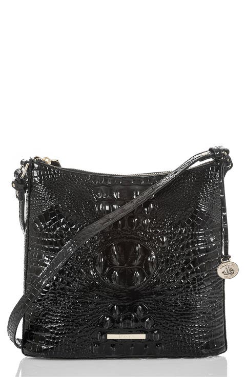Katie Croc Embossed Leather Crossbody Bag