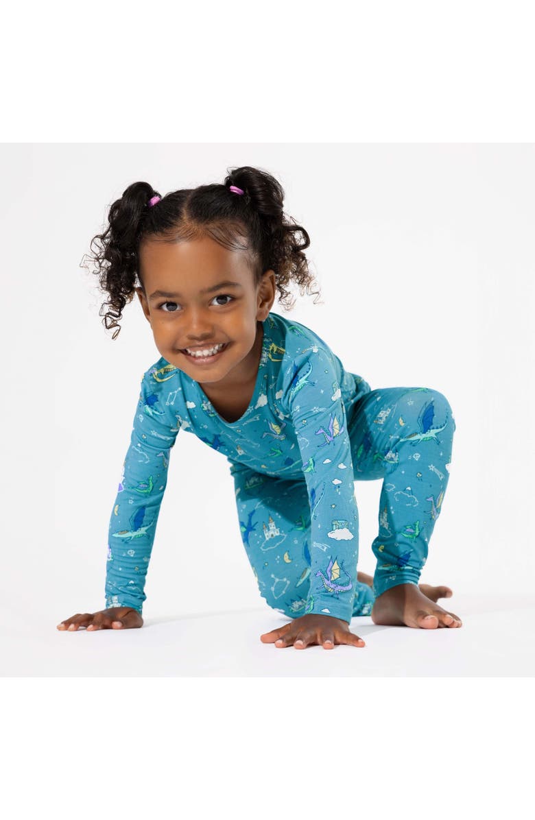 Bellabu Bear Kids' Dragon Dreams Set of 2 Piece Pajamas, Alternate, color, Dragon Dreams