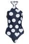 selected Print Dots Heart Navy