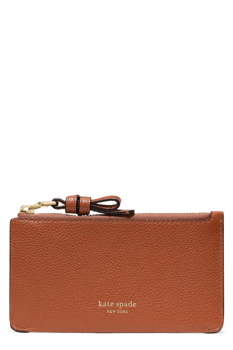 loop pebbled leather card case, Main, color, SOUTHWEST DESERT