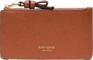 Kate Spade New York loop pebbled leather card case