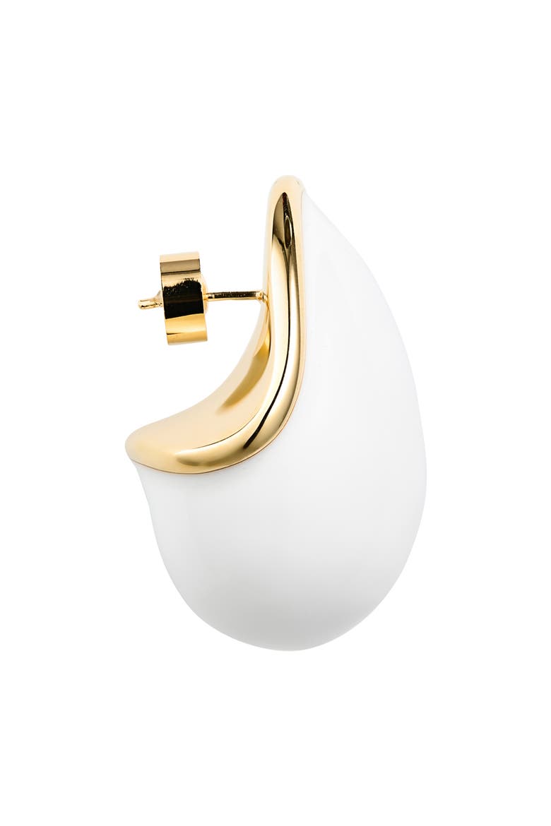 Les Boucles Raisin Oval Earrings, Alternate, color, GOLD / WHITE 277