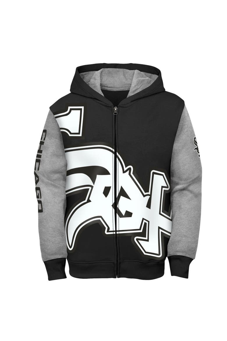 Youth Fanatics Branded Black/Gray Chicago White Sox Postcard Full-Zip Hoodie Jacket, Alternate, color, Black