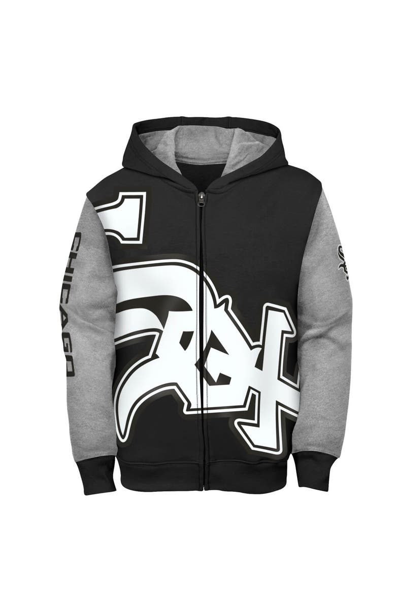 Outerstuff Youth Fanatics Branded Black/Gray Chicago White Sox Postcard Full-Zip Hoodie Jacket, Alternate, color,