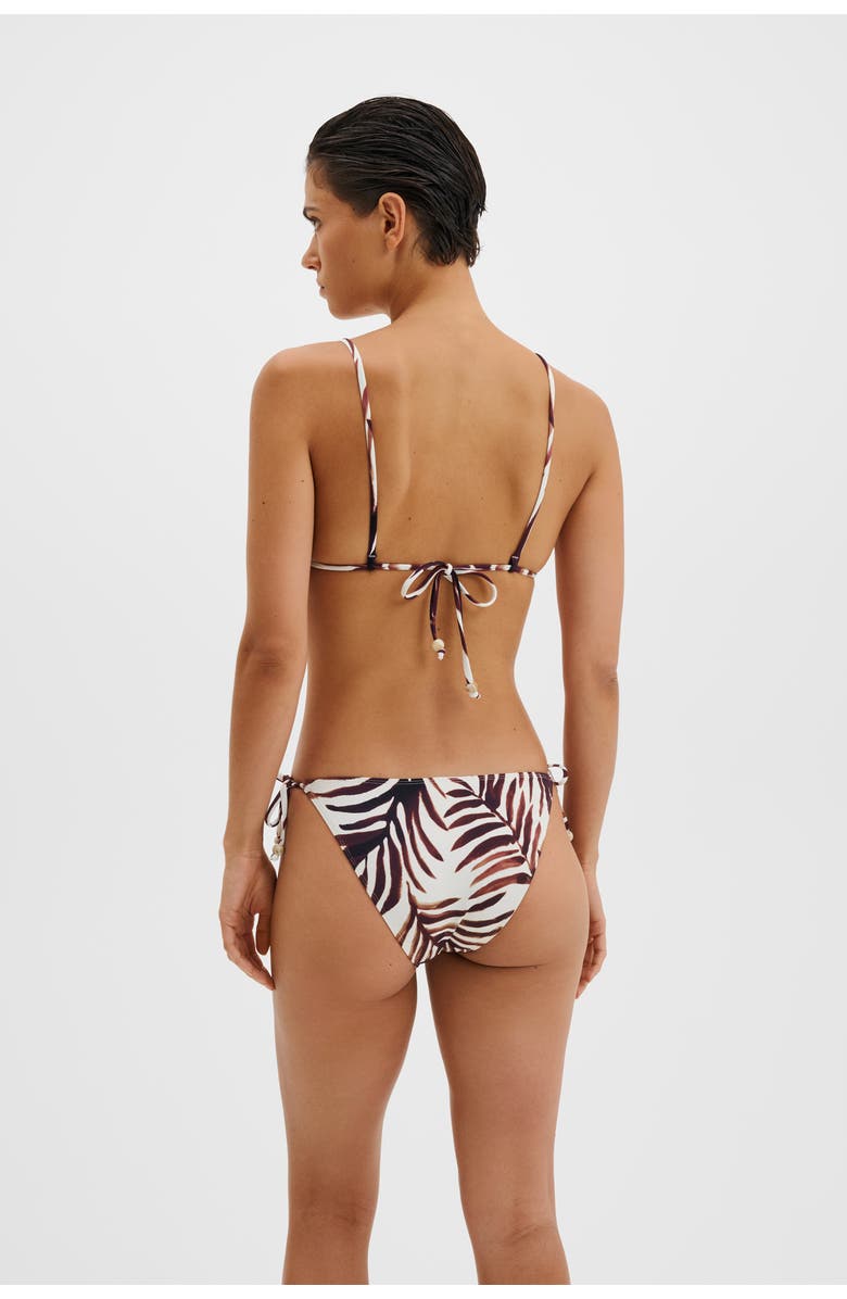 Malina Sanja Beaded Triangle Bikini Top, Alternate, color, Burnt Leaf