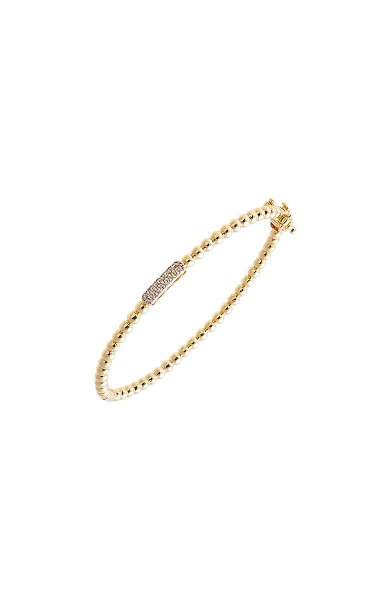BY ADINA EDEN Beaded CZ Accent Bangle, Alternate, color, Gold