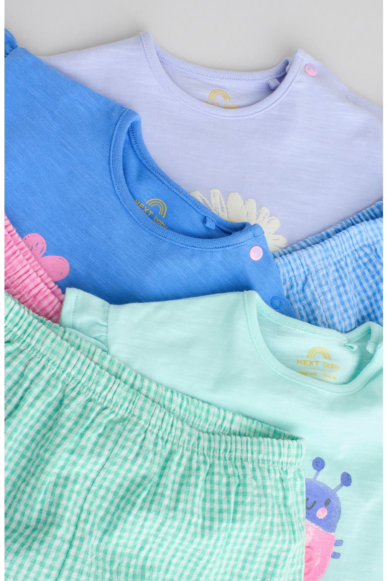 Kids' 6-Pack Assorted Graphic T-Shirts & Shorts Sets, Alternate, color, GREEN MULTI