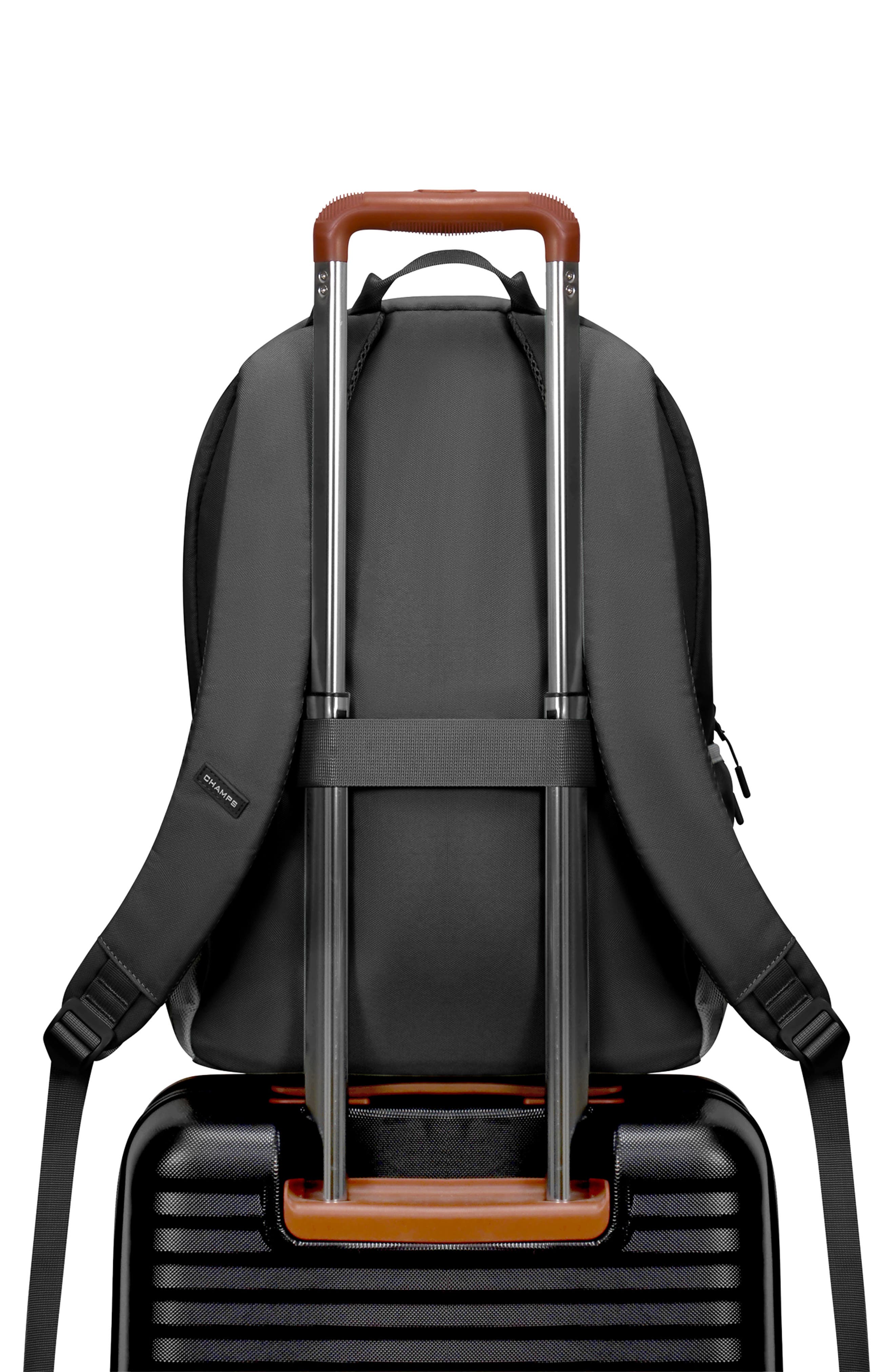 CHAMPS Essentials Nylon Backpack, Alternate, color, Black