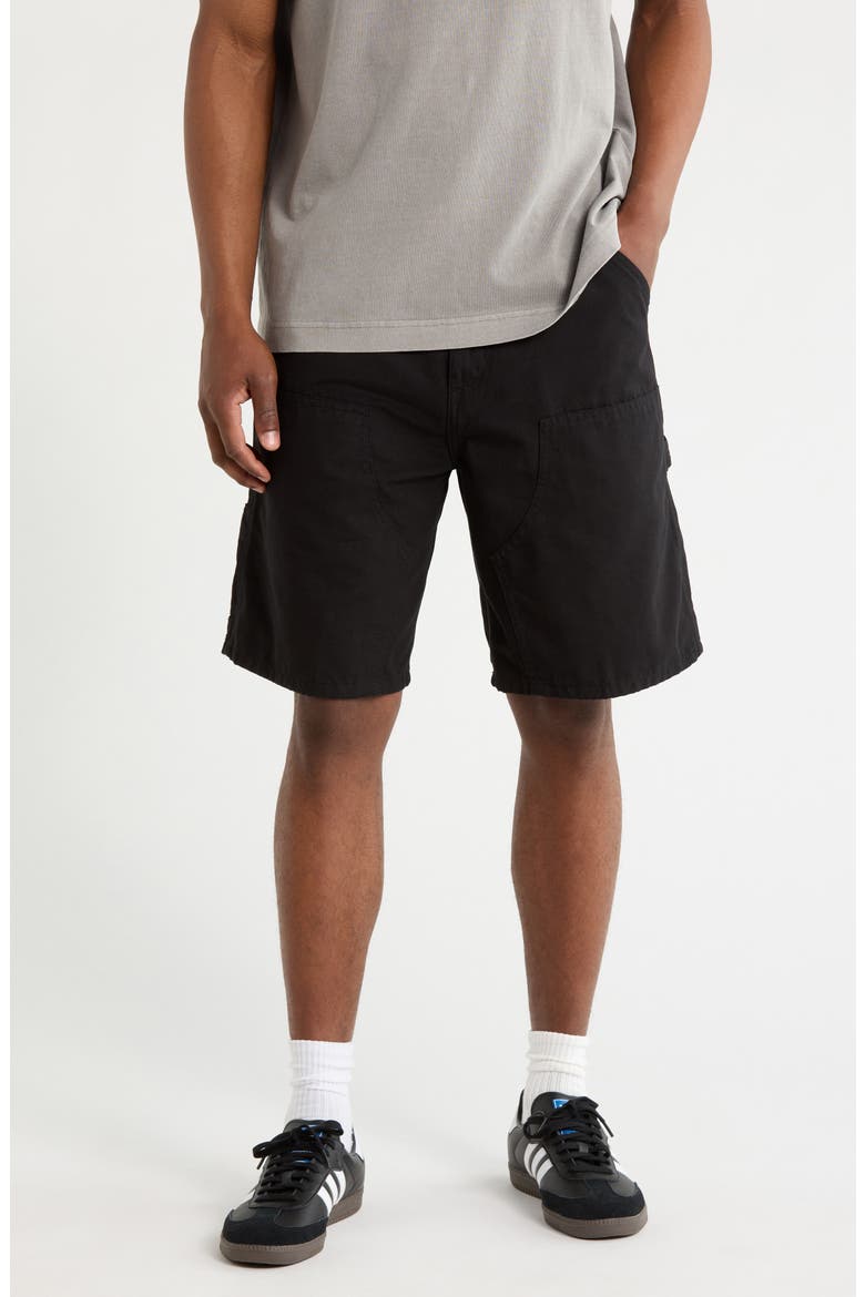 Double Knee Shorts, Main, color, BLACK (RINSED)
