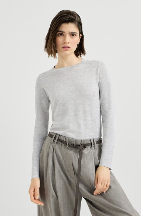 Cashmere and silk lightweight sweater
