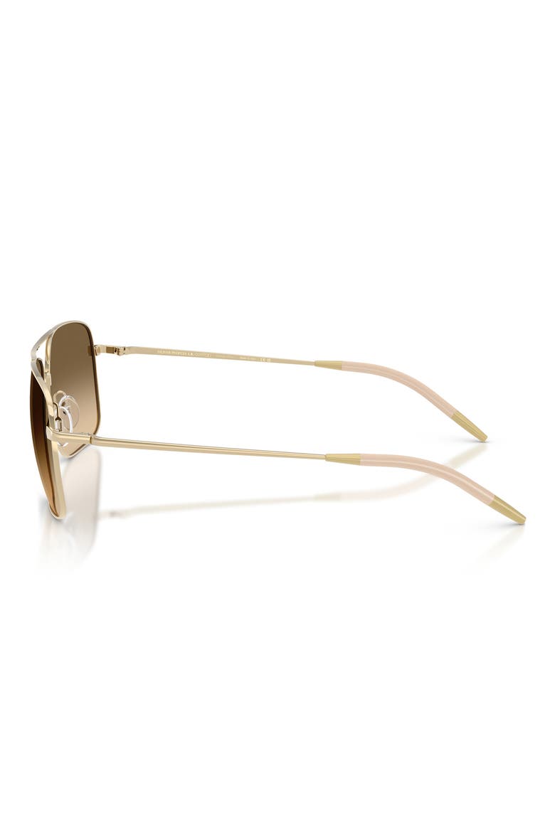 Clifton 54mm Gradient Aviator Sunglasses, Alternate, color, GOLD / MOSS GRADIENT