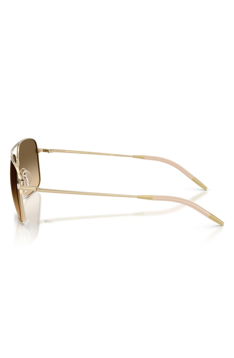 Oliver Peoples Clifton 54mm Gradient Aviator Sunglasses, Alternate, color, Gold / Moss Gradient