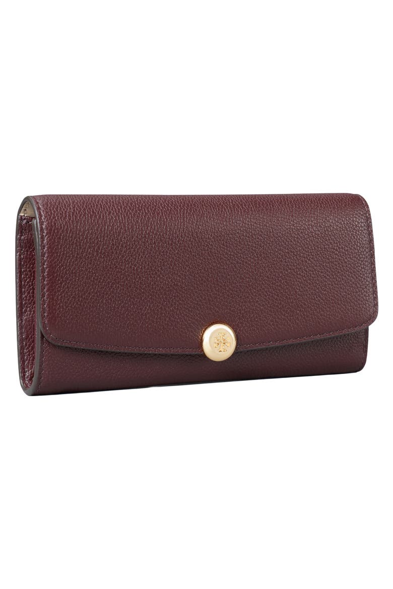 Romy Continental Flap Wallet, Alternate, color, DARK CARMINE