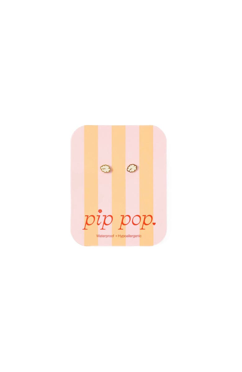 Pip Pop Cloud Stud Earrings, Alternate, color, White