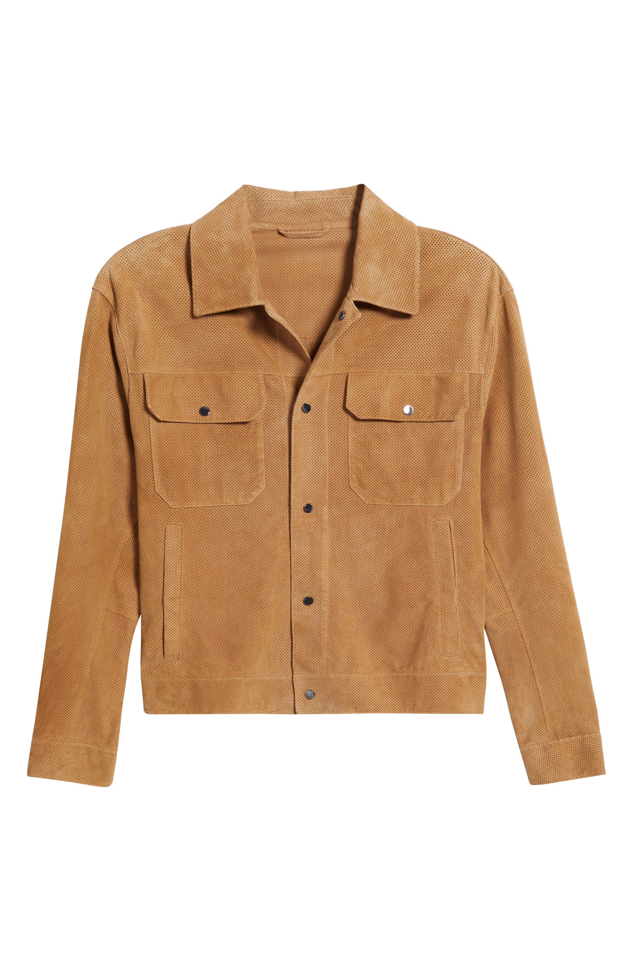 Perforated Goatskin Suede Jacket