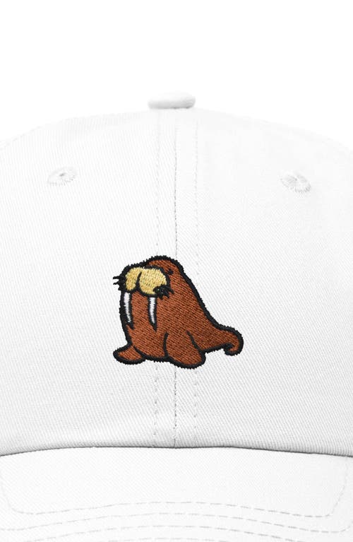 Dalix Walrus Embroidered Outdoor Cap In White