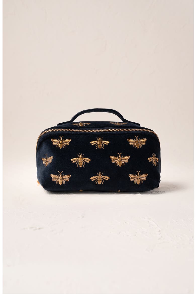 Honey Bee Velvet Open Flat Makeup Bag (Women) | Nordstrom