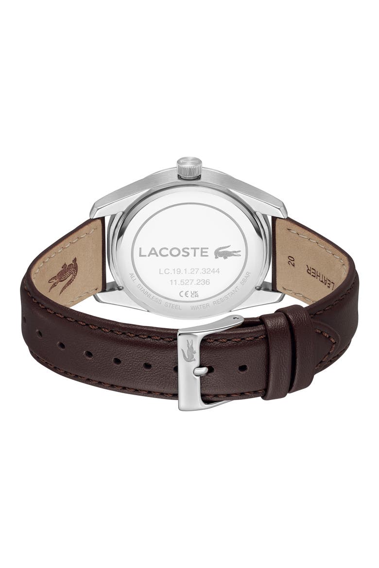 Boston Leather Strap Watch, 39mm, Alternate, color, BROWN