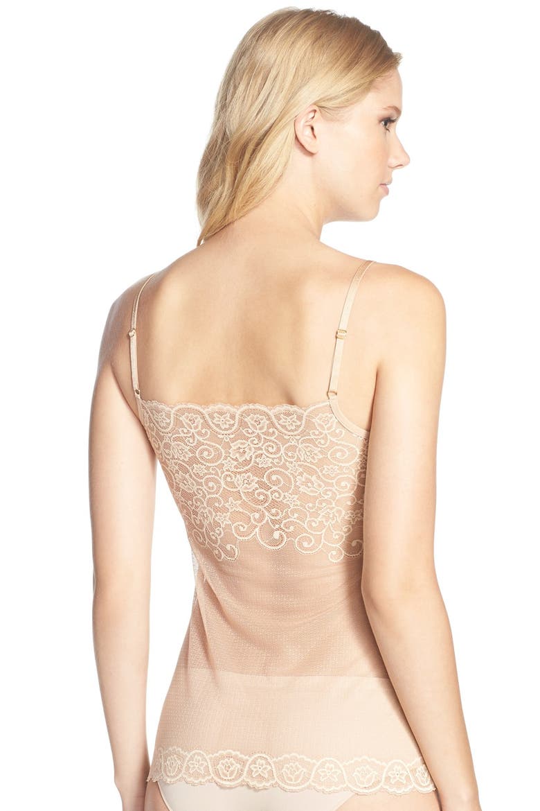 Tulip Lace & Mesh Camisole, Alternate, color, IVORY