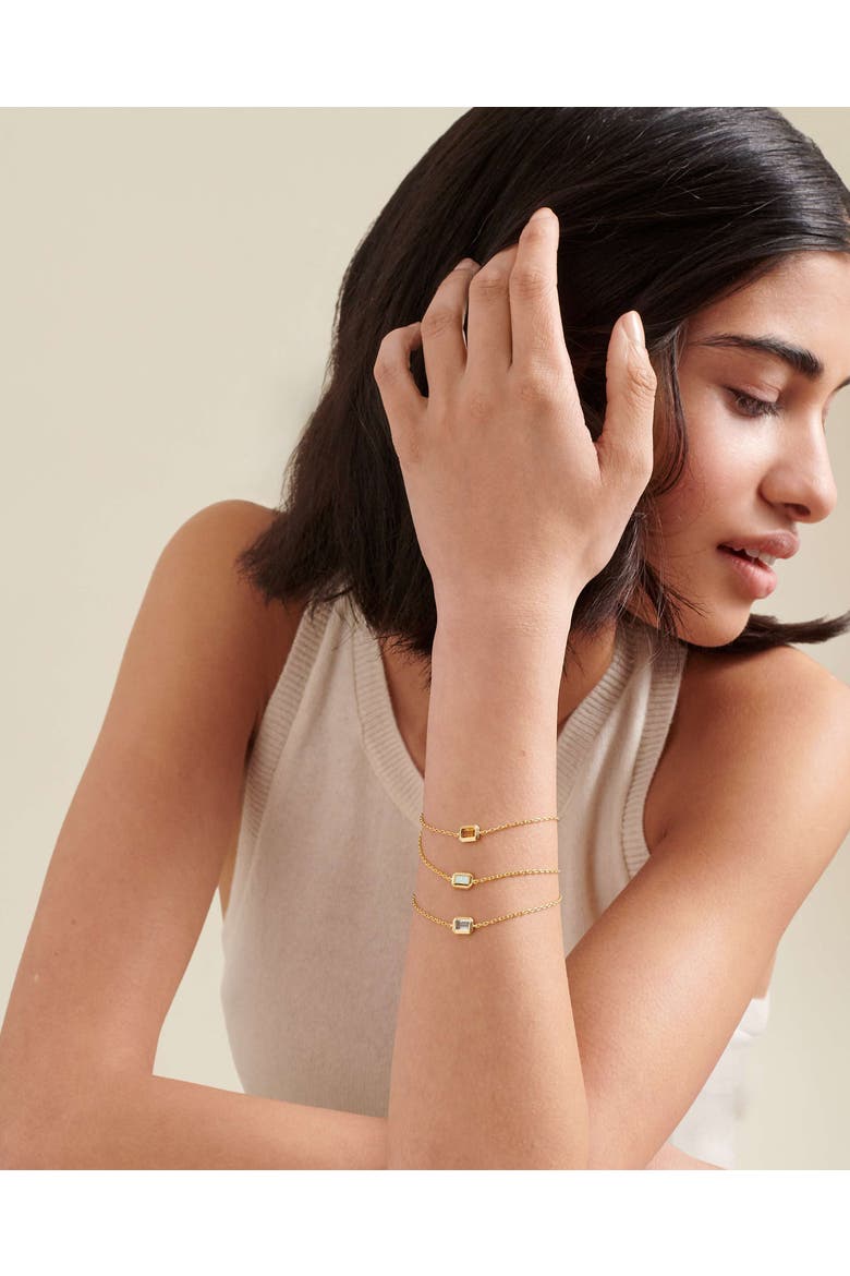 Deco Birthstone Bracelet, Alternate, color, Moonstone (June)