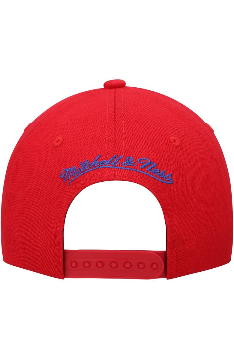 Mitchell & Ness Men's Mitchell & Ness Red/Royal LA Clippers MVP Team Two-Tone 2.0 Stretch-Snapback Hat, Alternate, color, Red