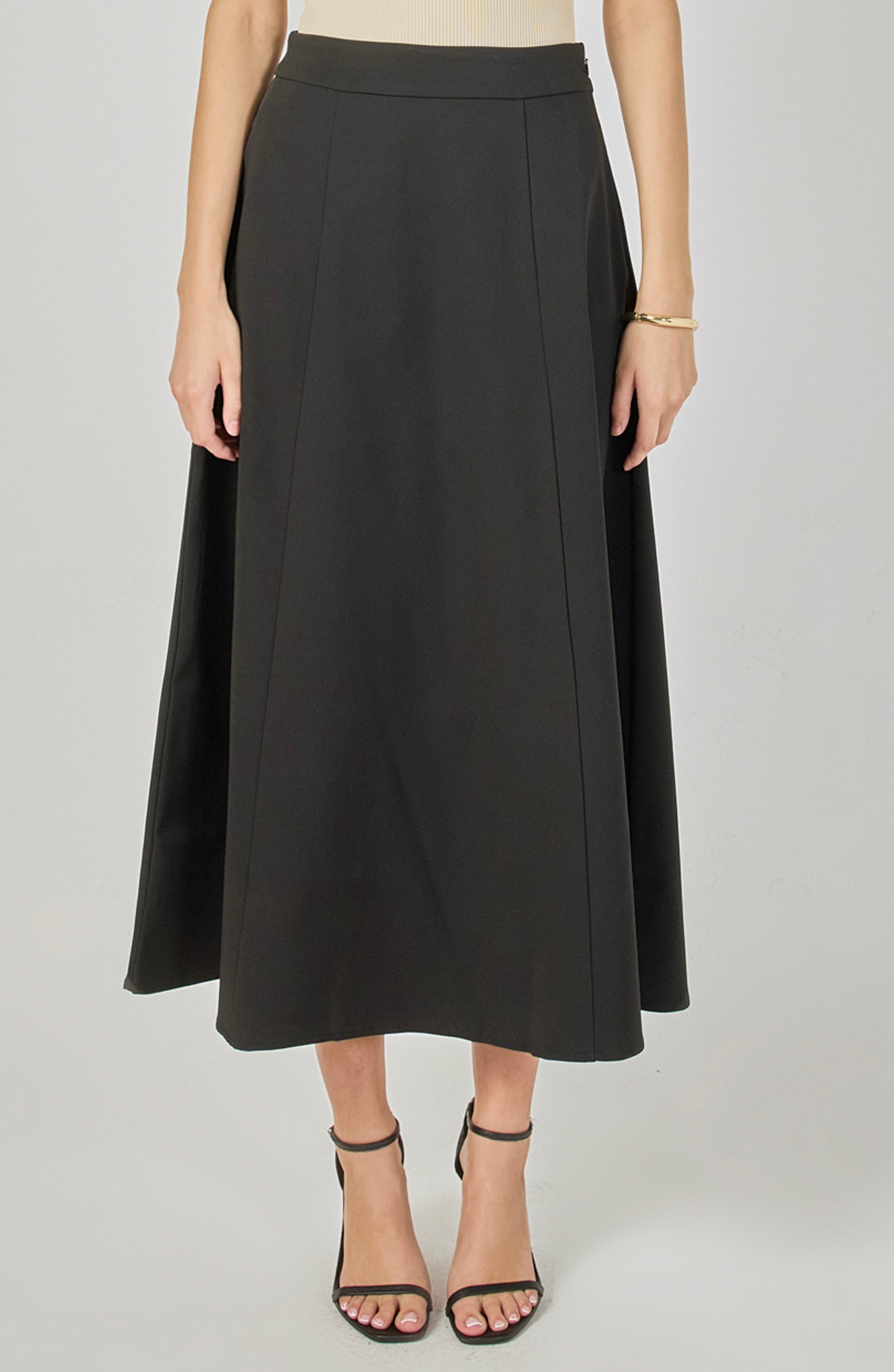 A-Line Midi Skirt