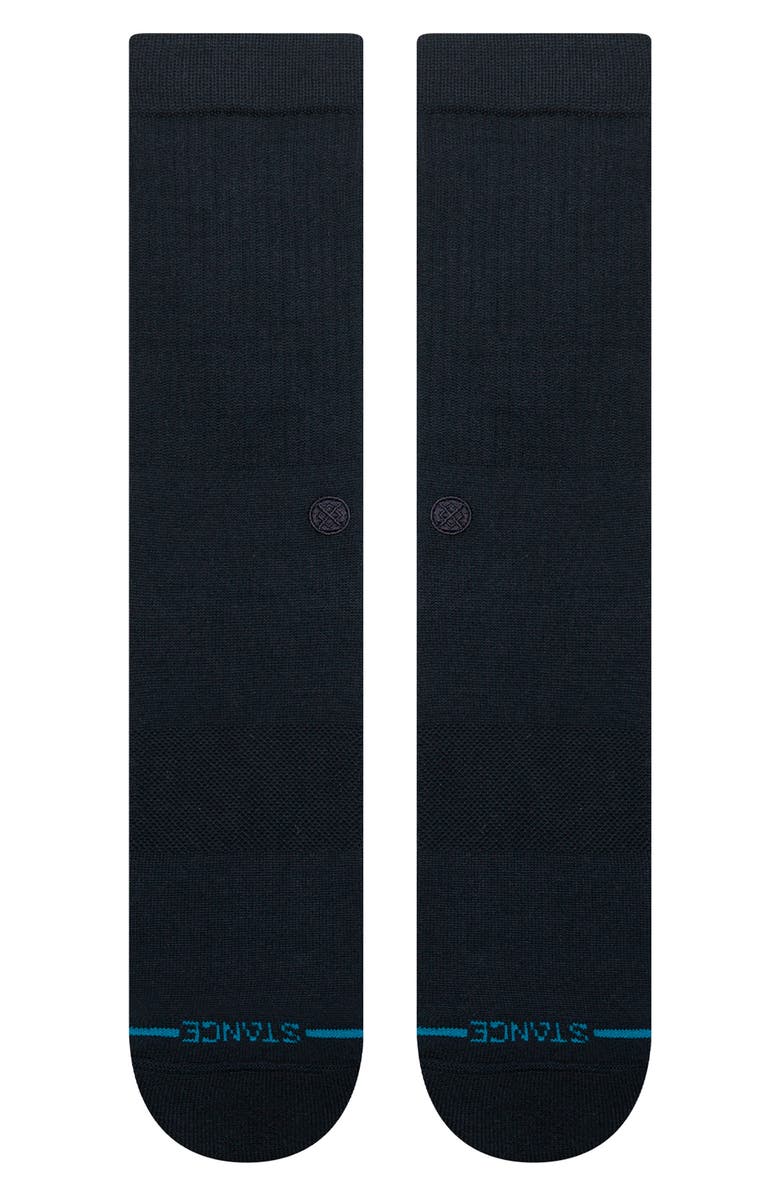 Stance Icon Crew Socks, Alternate, color, Dark Navy