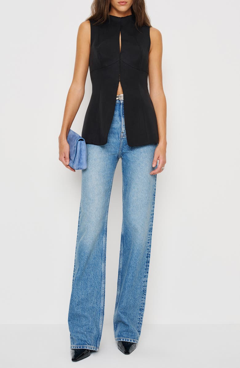 Reformation Esena Vest, Alternate, color, Black