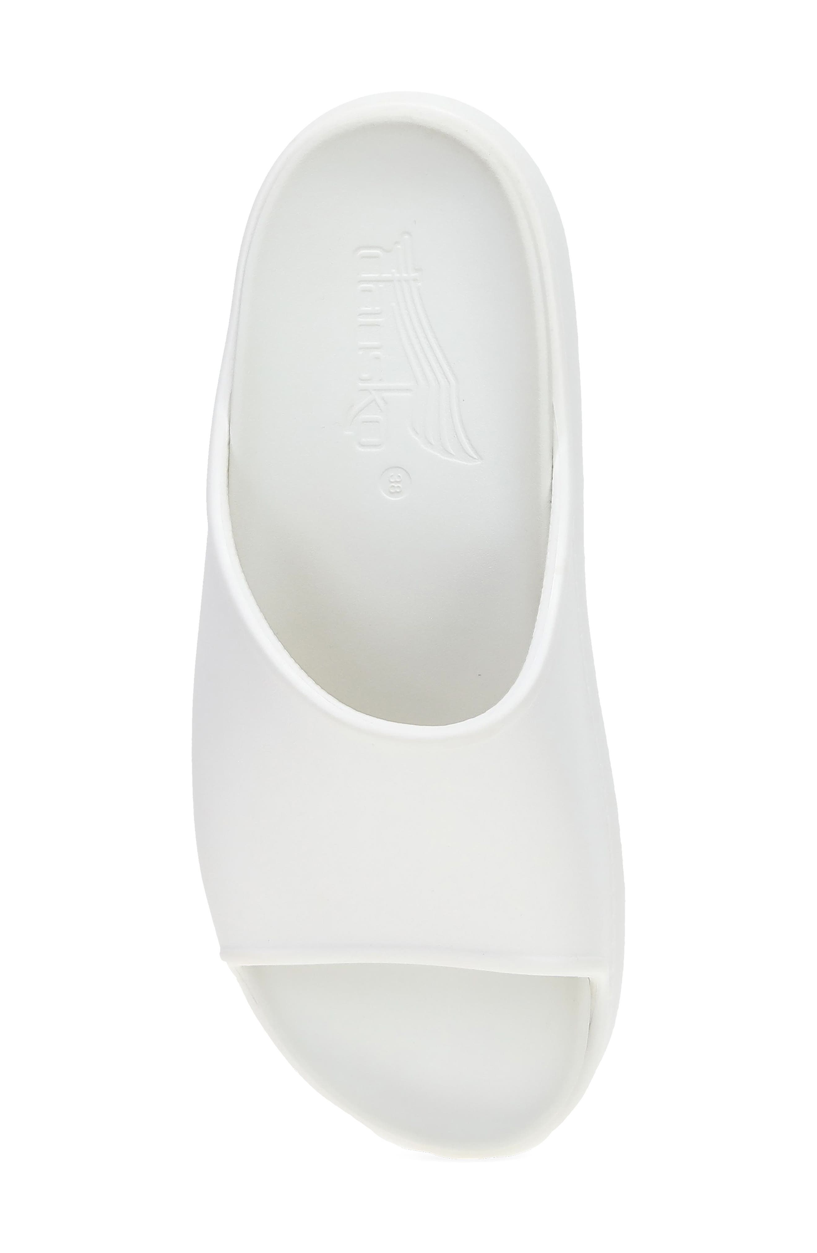 Dansko Devyn Recovery Slide Sandal, Alternate, color, White Molded